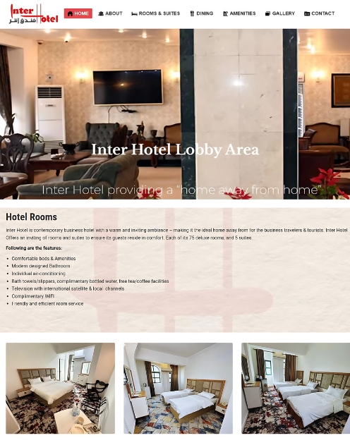 Inter Hotel Iraq website project