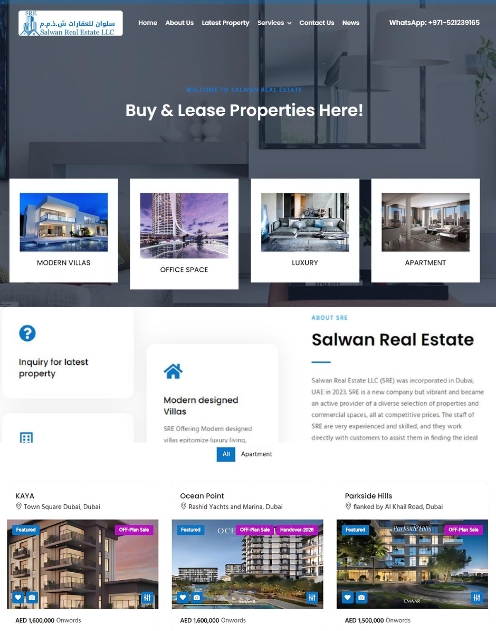 Salwan Real Estate LLC website project